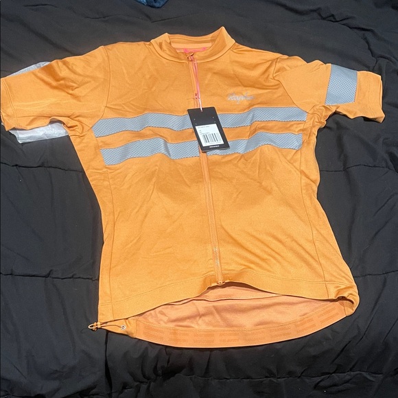 Rapha Other - Rapha Orange Cycling Jersey with Gray Reflective Stripes